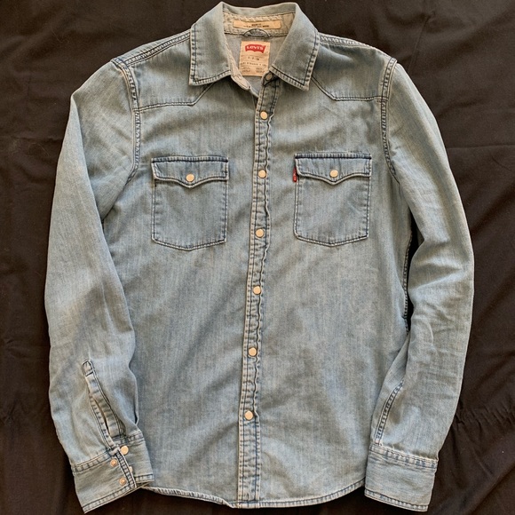 levis denim western shirt